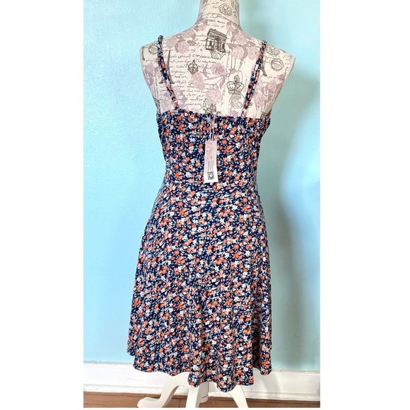 ACEVOG Women’s Spaghetti Strap Floral Skater Dress - Picture 3 of 12